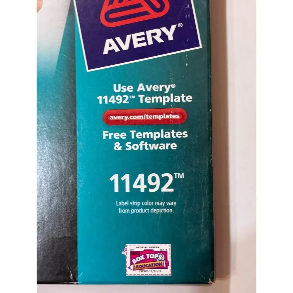 Avery 11492 Index Maker 5-Tab Print/Apply Clear Label White Divider, 10 Sets New